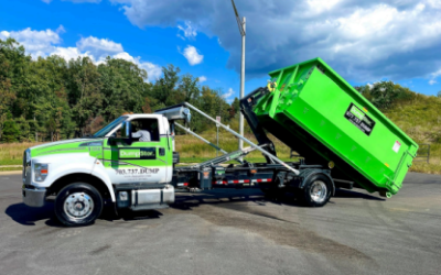 loading a dumpster